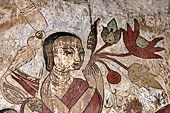 Bagan Myanmar. Sulamani temple. seated Buddha flanked by disciples. 